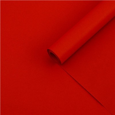Бумага упаковочная крафт, красная, 0,70 х 10 м, 70 г/м² /м2