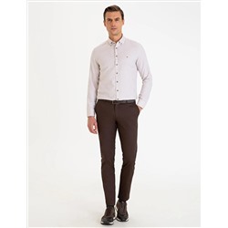Brown Slim Fit Canvas Bloys
