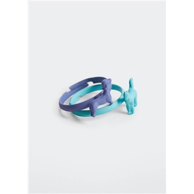Pack 2 anillos combinados -  Niña | MANGO OUTLET España