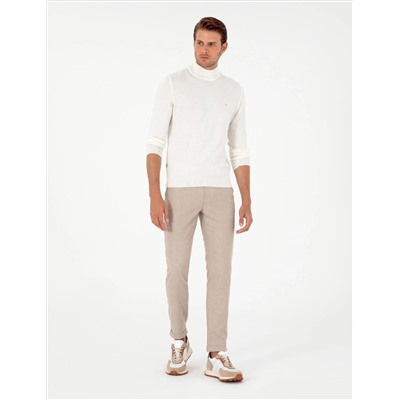 Ecru Slim Fit Half Fisherman воротник основной трикотаж казах