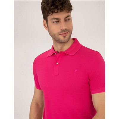 Pink Slim Fit Polo Yaka Mercerized T -For
