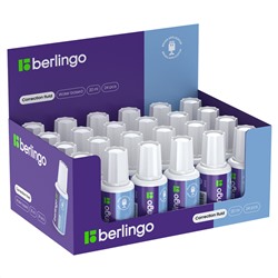 Корректирующая жидкость Berlingo, 20мл (27г) водная, с кистью