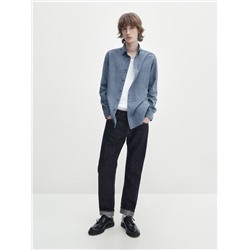 Camisa algodón pata de gallo slim fit