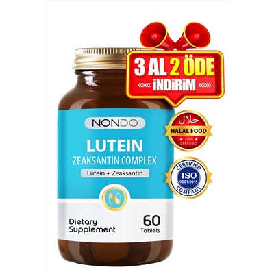 Nondo Lutein Zeaxanthin Complex 60 таблеток (астаксантин, селен, цинк, витамины 6 различных витаминов)