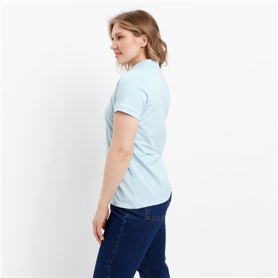 Футболка (поло) женская MINAKU REGULAR FIT: цвет голубой, р-р 50
