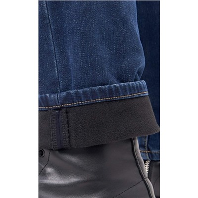 Джинсы утепл F421-0151W d.blue
