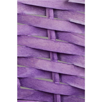 Набор корзин плетёных, 3 шт., 38×30×14 см, 33×25×12 см, 28×20×11 см, ива, фиолетовая