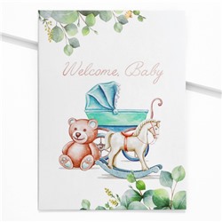 Папка для свидетельства о рождении Welcome baby, 23.5×31.5 см.