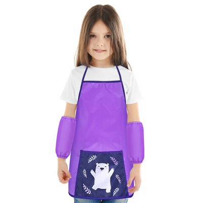 Накидка фартук с нарукавниками для труда ПИФАГОР, 1 карман, 46х54 см, "Happy bear", 272457