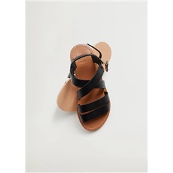 Sandalia piel tiras -  Niña | MANGO OUTLET España