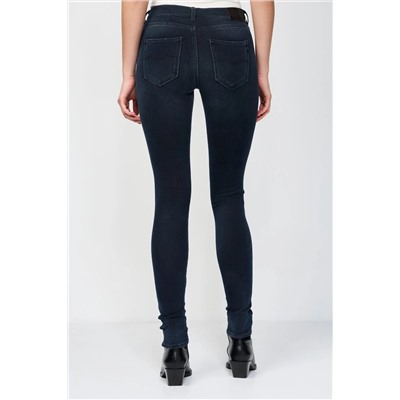 Pantalón skinny fit de tiro alto Stella - Azul oscuro