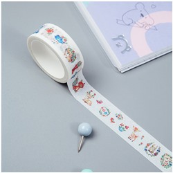 УЦЕНКА - Клейкая лента декоративная MESHU "Cute toys", 1,5см*3м