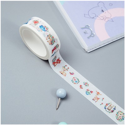 УЦЕНКА - Клейкая лента декоративная MESHU "Cute toys", 1,5см*3м