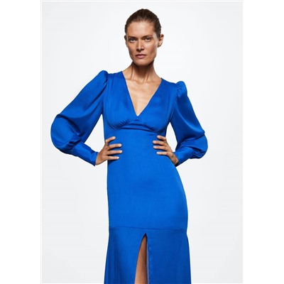 Vestido largo abertura -  Mujer | MANGO OUTLET España