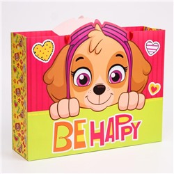 Пакет подарочный Be happy, 31×40×11 см, упаковка, Щенячий патруль