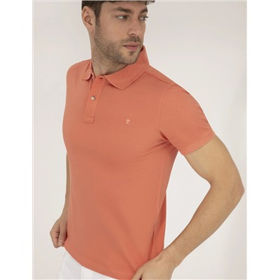 Pink Slim Fit Polo Yaka Mercerized T -For