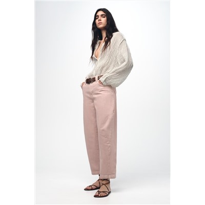 JEANS ZW COLLECTION BARREL CROPPED TIRO MEDIO