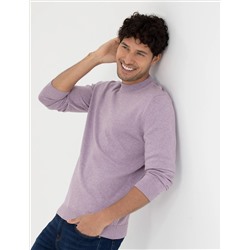 Темная сирень Slim Fit Half Fisherman воротник Основной вязаный свитер