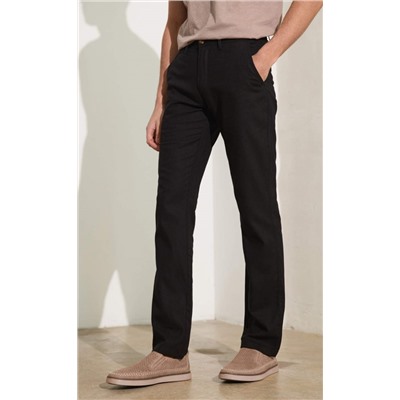 Брюки лен F211-0854 black