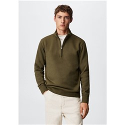 Sudadera algodón cuello cremallera -  Hombre | MANGO OUTLET España
