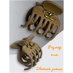Заколка для волос "Краб" матовый каучук 1 шт КР27 тип 1
