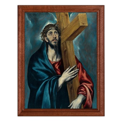 POSV-0181 Постер в рамке 17x23см Эль Греко - Христос, несущий крест (1590-95)