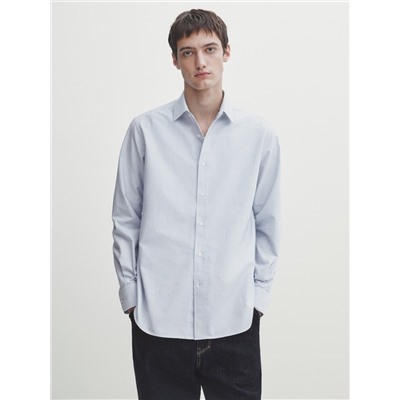 Camisa rayas micro oxford regular fit
