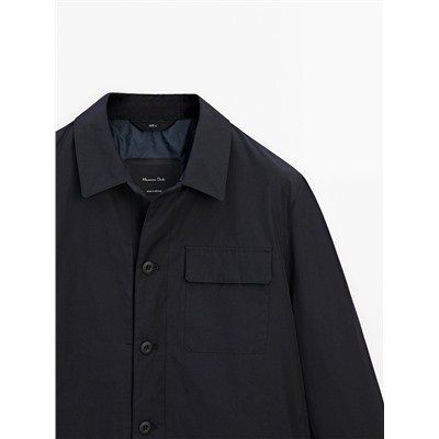 Sobrecamisa con algodón bolsillo pecho