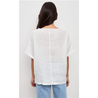 Блузка лен F412-1107 white