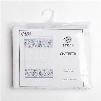 Скатерть новогодняя "Этель" Christmas flowers 149х110см с ГМВО, 100%хл, 190г/м2