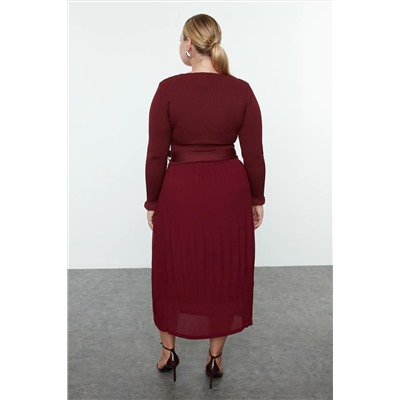 Bordeaux Midi юбка из пилот
