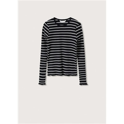 Camiseta manga larga canalé -  Niña | MANGO OUTLET España