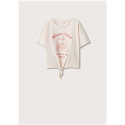 Camiseta estampada abalorios -  Niña | MANGO OUTLET España