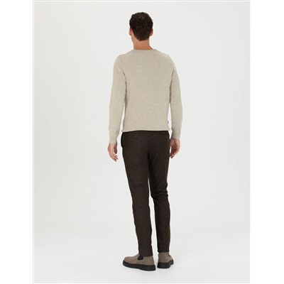 Brown Slim Fit Canvas Bloys