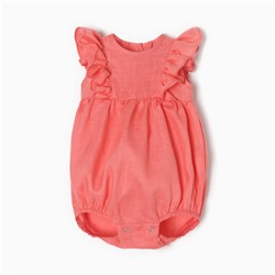 Боди с рюшей Крошка Я Linen , р. 74-80, коралловый