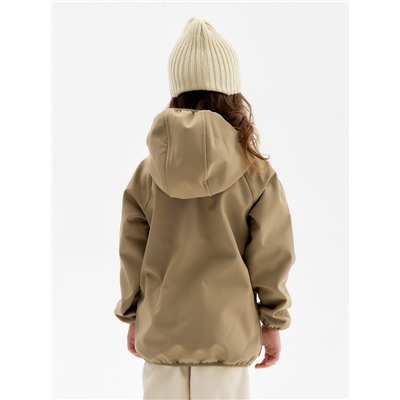Ветровка демисезонная для девочек MINAKU из Softshell на флисе, непромокаемая, хинди, рост 110 см