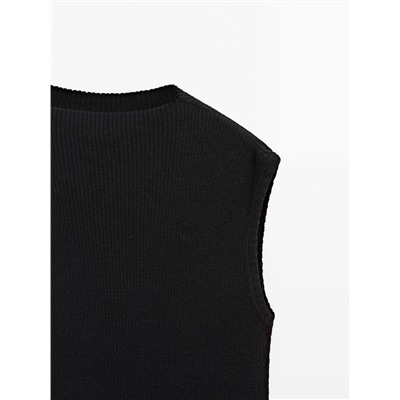 Camiseta detalle rib abertura lateral
