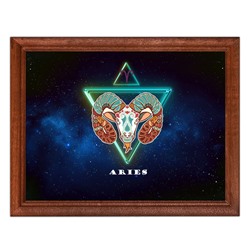POSG-0002 Постер в рамке 23x17см Знаки Зодиака - Овен