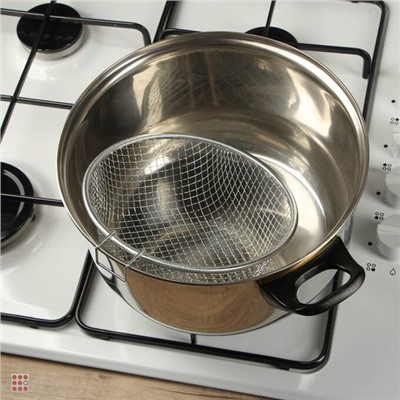 Фритюрница-дуршлаг 20 см, со съёмной ручкой, нержавеющая сталь