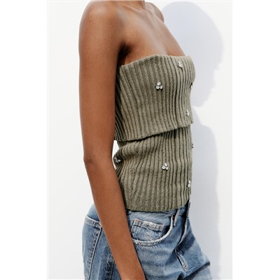 JEANS TRF WIDE LEG ROTOS TIRO ALTO