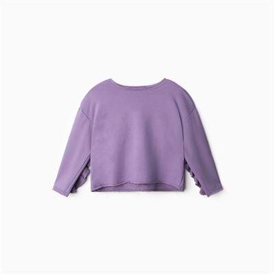 Свитшот для девочки MINAKU: Casual Collection KIDS, цвет сиреневый, рост 158 см