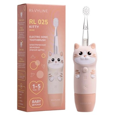 Электрическая зубная щетка Revyline RL 025 Baby Kitty бежевая