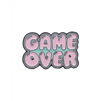Металлический значок "Game over" 3*1,9 см