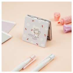 Зеркальце карманное складное MESHU "Cherry meow"