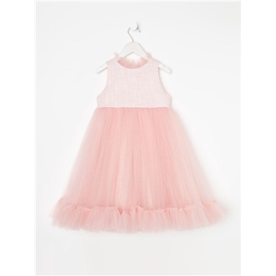 Платье нарядное детское MINAKU: PartyDress со стойкой цвет розовый, р-р 122