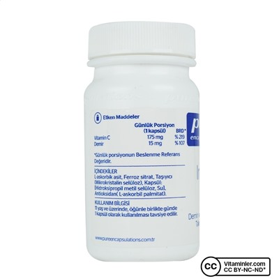 Pure Encapsulations Iron-C 30 капсул