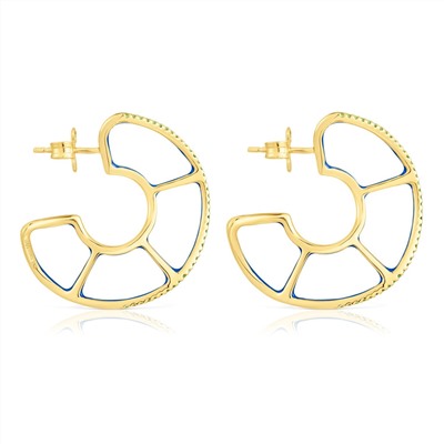 Pendientes Gregal - plata bañada en oro amarillo de 18 kt - dorado
