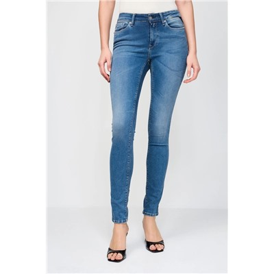 Vaquero skinny fit de tiro alto Luzien - Azul