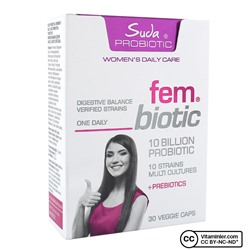 Suda Probiotic Women's Daily Care Fembiotic Пробиотик 30 капсул