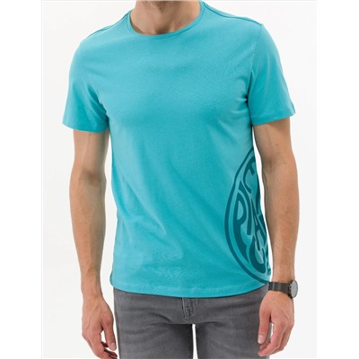 Blue Slim Fit Printed Bike Bike T -For